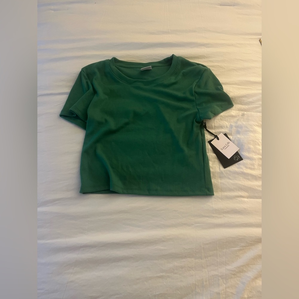 Green crop top. From Marshall’s.